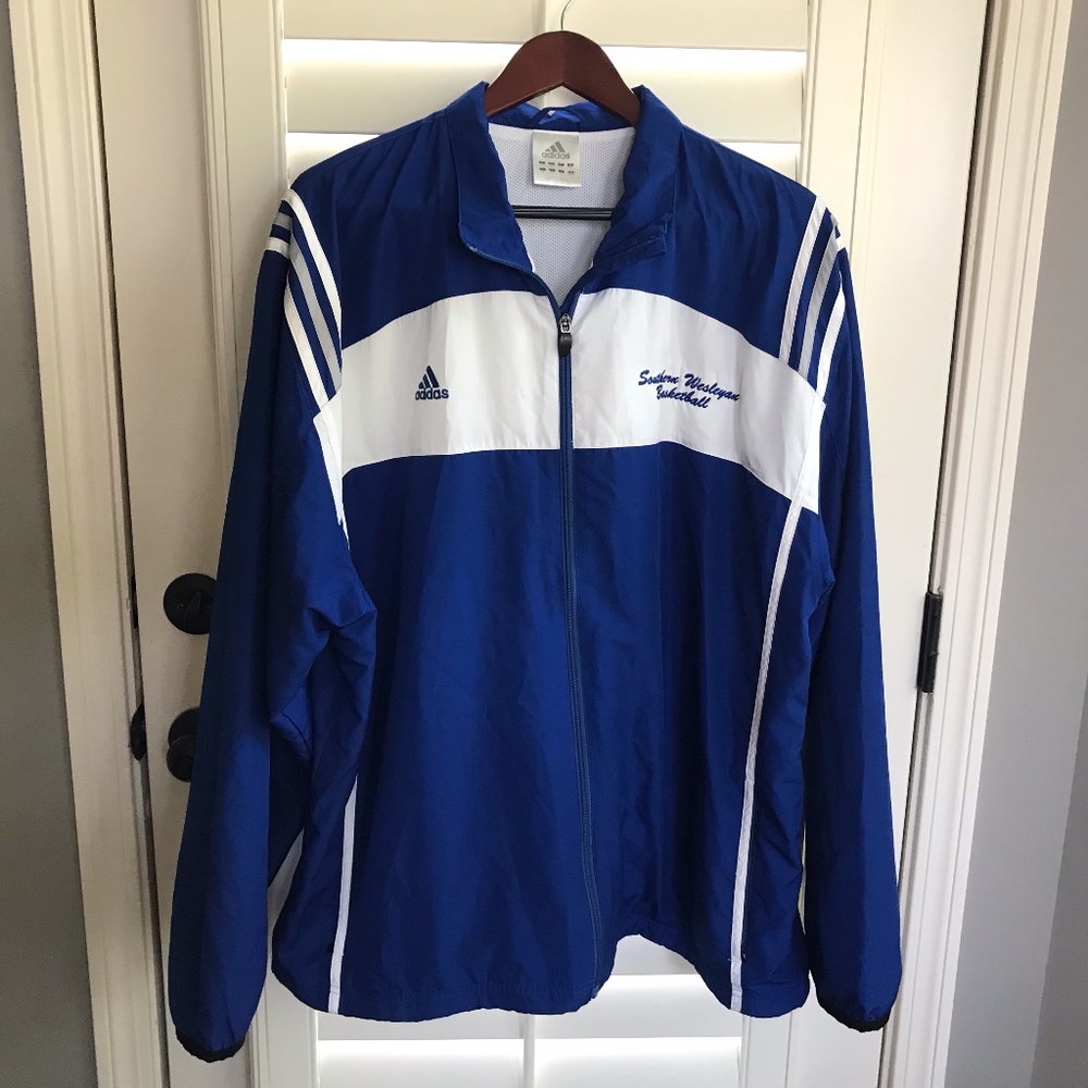 Adidas men XL Windbreaker Jacket. Collegiate